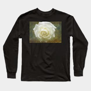 Vintage White Rose Long Sleeve T-Shirt